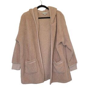 Ugg Koolaburra Womens Cardigan Large Pink Hooded Open Jacket Pockets Laganlook